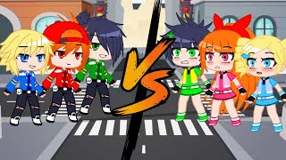 Powerpuff girls z vs rowdyruff boys z gacha club Japanese and English [upl. by Ynehpets]