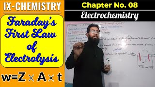 Faradays First Law of Electrolysis  Numerical  CH8  Electrochemistry  IX  Chemistry [upl. by Halilak209]