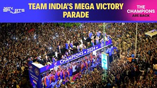 India Team Parade LIVE  Team Indias Mega Victory Parade Begins Sea Of Blue At Marine Drive [upl. by Chor438]