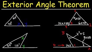 Exterior Angle Theorem For Triangles Practice Problems  Geometry [upl. by Winslow495]