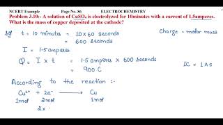 A solution of CuSO4 is electrolyzed for 10 minutes with a current of 15amperes [upl. by Leanna]