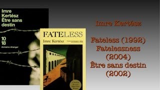 A Discussion of FatelessFatelessness by Imre Kertesz [upl. by Quentin]