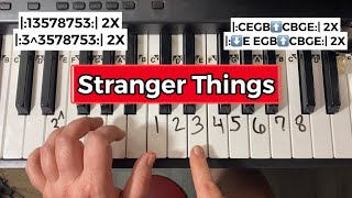 EASY Stranger Things Piano Tutorial With Letters and Numbers 🙃🧇🙃🧇 [upl. by Erehpotsirhc465]