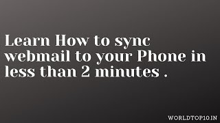how to configure webmail on android phone  Best way to configure webmail in mobile [upl. by Aniaz476]