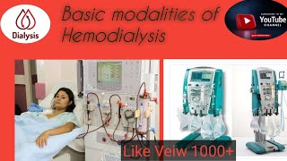 Basic modalities of Hemodialysis [upl. by Beau]