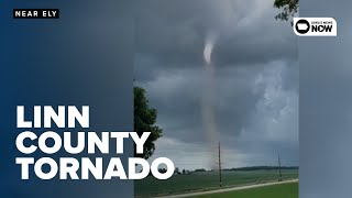 Tornado touches down in Eastern Iowa south of Cedar Rapids [upl. by Ettenoj439]