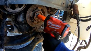 Milwaukee M12 Stubby vs 19 and 21mm lugnuts [upl. by Cherilyn]