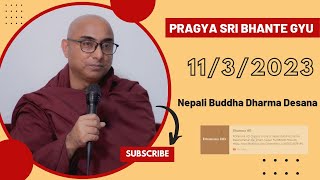 dhamma hd  Pragya Sri BhanteGyu  Nepali Dharma Desana  date11  3  2023 [upl. by Adolph]