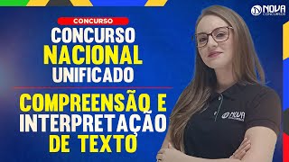 Concurso Nacional Unificado CNU Aulão de Interpretação e compreensão [upl. by Latsyrhk]