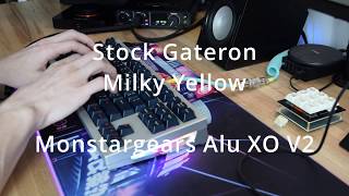 Stock Gateron Milky Yellow Switch Sound Test [upl. by Narda]