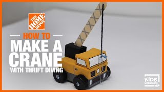 How to Build a Crane with ThriftDiving  The Home Depot Kids Workshops [upl. by Donnenfeld]