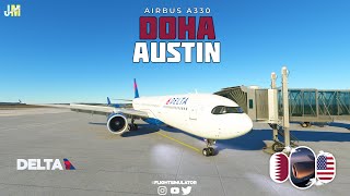 Doha to Austin on Deltas Airbus A330  Formula 1 Round 19  4K [upl. by Marx]