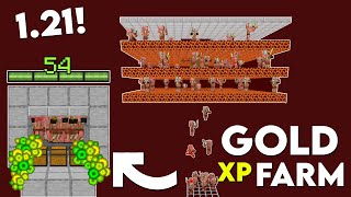 Minecraft Easiest GOLD XP Farm  Tutorial 121 [upl. by Creath]