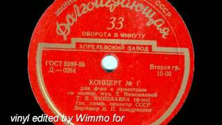 Nikolayeva Concerto No1 in B Major for Piano and Orchestra 1951 [upl. by Schonfeld615]