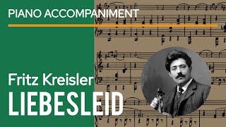 Kreisler  Liebesleid Loves Sorrow 3 Viennes Dances Piano Accompaniment  sheet music play along [upl. by Adnarom893]