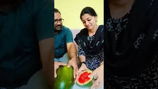 Wife and Husband Prank  Prank on Husband  Watermelon Prank  yt shortsfeed prank comedy fun [upl. by Mandeville]