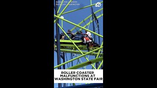 Wildcat roller coaster malfunctions at Washington State Fair [upl. by Wawro]