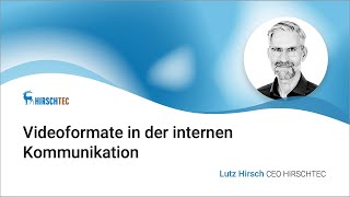 Videoformate in der internen Kommunikation [upl. by Violante]