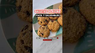 🍪 ¡GALLETAS de AVENA FACILES y SALUDABLES 🤤😋 recetafit recetassaludables shortvideo viral fyp [upl. by Ennirac679]