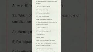 PEDAGOGY MCQSOCIALISTIONPART3Bronfenbrenners Ecological System Theorysocializationamp education [upl. by Atekin]