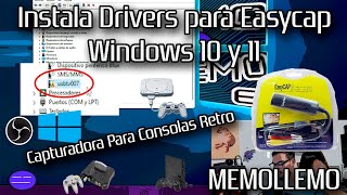 Drivers Capturadora Easycap para Windows 10 y 11 [upl. by Iatnohs]