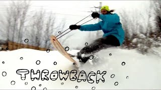 Backyard pow surfing on Burton Throwback 🤙 [upl. by Siuluj]