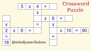 crossword puzzle in maths  maths crossword puzzle [upl. by Dela965]