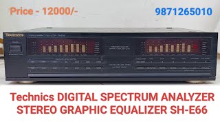 Technics DIGITAL SPECTRUM ANALYZER STEREO GRAPHIC EQUALIZER SHE66 Contact No  9871265010 [upl. by Anaiek]