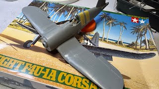 Tamiya 148 F4U1A Corsair Part 1 [upl. by Volney317]