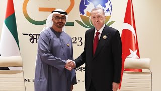 President Erdogan meets with UAE President Al Nahyan within the scope of G20 [upl. by Grantland351]