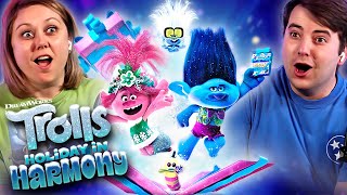 TROLLS HOLIDAY IN HARMONY 2021 SPECIAL REACTION  First Time Watching [upl. by Eceela]