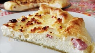 Quiche prosciutto e ricotta ricetta veloce  ricetta di Creativaincucina [upl. by Cilla132]