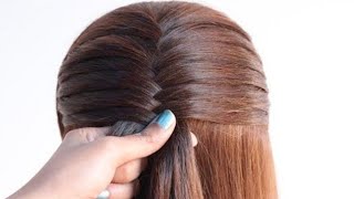 Very easy beautiful hairstyle for long hairHairstyle for teenagersHair style girl simple and easy [upl. by Ahsinrat]