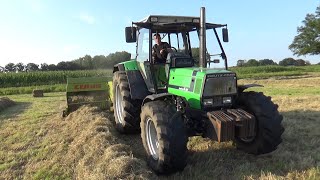 DeutzFahr amp Claas baling hay [upl. by Bumgardner]