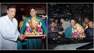 Vivek Oberoi bids good bye to Ganpati Bappa [upl. by Teerpnam]