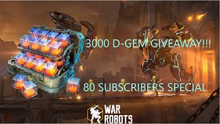 CLOSED War Robots YOUR CHANCE TO WIN 3000 DGEMS [upl. by Cordula238]