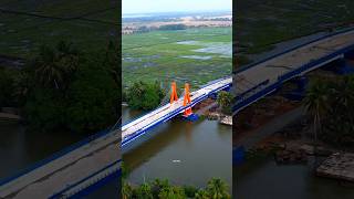 നാലുചിറ പാലം കേരളത്തിലെ ആദ്യത്തെ Extradosed cable stayed bridge alappuzha thottappalli [upl. by Eenat]