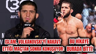 TÜRKÇE ISLAM MAKHACHEV NAKAVTLA KAZANDIĞI ALEXANDER VOLKANOVSKI 2 MAÇI SONRASI KONUŞUYOR UFC 294 [upl. by Ilahtan]