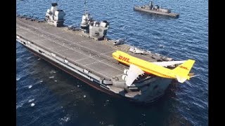 DHL plane takes off from aircraft carrier [upl. by Vasily]