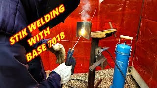 Stick Welding Techniques With Base Electrodes 7018  Vertical Uphill  Spawanie Elektroda Zasadowa [upl. by Serdna]