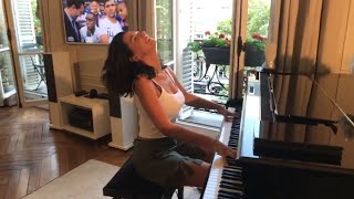 🇫🇷 🇬🇪 Khatia Buniatishvili  La Marseillaise After Final 2018 ხატია ბუნიათიშვილისაფრანგეთის ჰიმნი [upl. by Ram72]