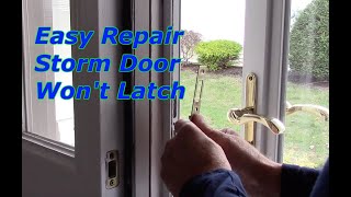 How To Fix A Storm Door That Wont Latch [upl. by Arraeit436]