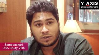 YAxis Review Sameeaskari SOV Testimonials on His USA Study Visa Processing [upl. by Bergquist843]