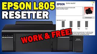 How to reset Epson L805 ink pad is at the end of its service life  L805 resetter free download [upl. by Keelby91]