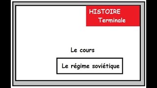 HISTOIRE Terminale le régime soviétique de lentre deux guerres [upl. by Tegan]