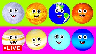 Planets for Babies 🪐🌎🔴  Planets Mercury Venus Earth Mars Jupiter Saturn Uranus Neptune [upl. by Pontus]