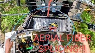 AERIAL SPLICING IN CORNING SCA9T24 [upl. by Lebasy]