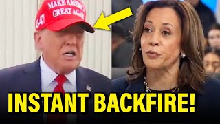 Wow Trump PUT TO SHAME by Kamala after STUNT GOES WRONG [upl. by Skippie]