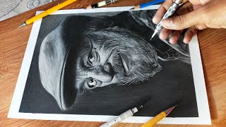 Old Man Portrait  My Most Hyper Realistic Work Ever  🔥  Timelapse [upl. by Danialah]