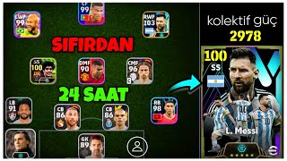 24 SAAT SIFIRDAN efootball 25 mobile OYNADIM kolektif güç [upl. by Jereld226]